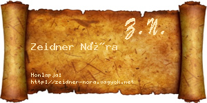 Zeidner Nóra névjegykártya